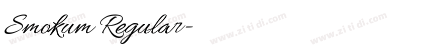 Smokum Regular字体转换 Smokum Regular字体转换